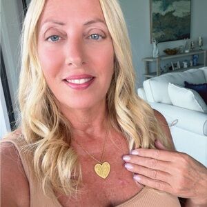 Gold Heart Pendant Necklace “love”